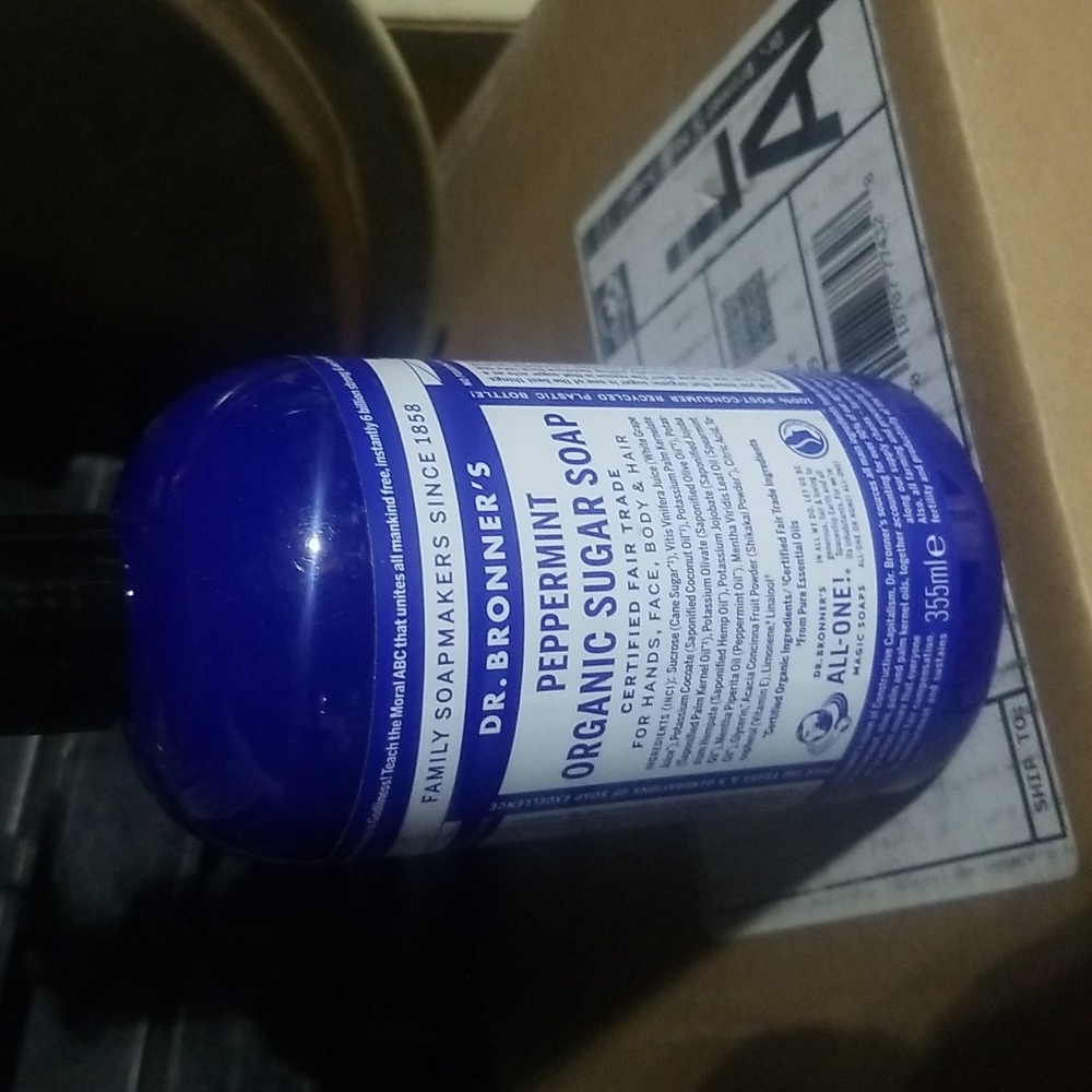 Dr. Bronners Peppermint sugar soap